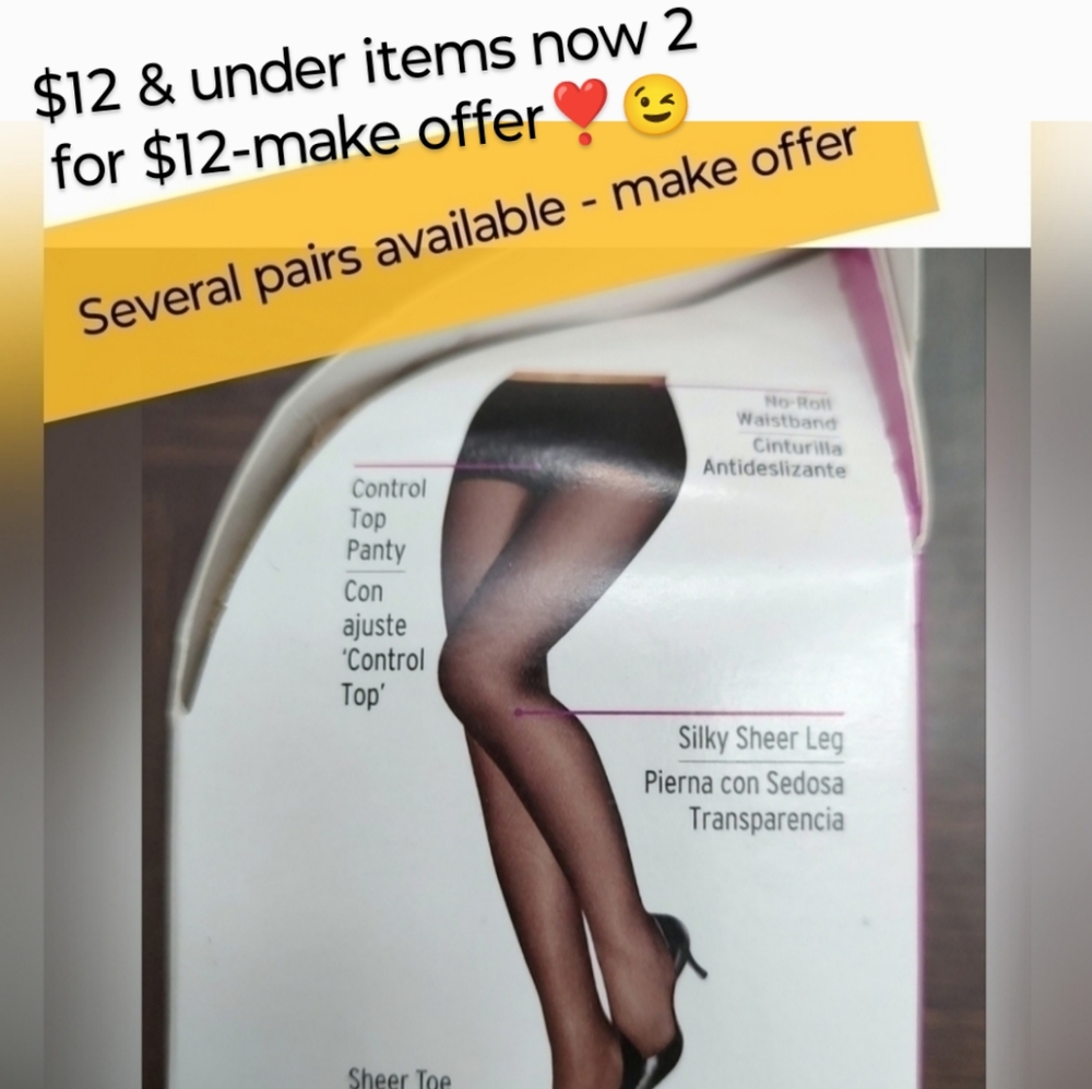 NIB Leggs Silken Mist Control Top Pantyhose Nude Size A (Several available-BOGO)